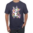 thumbnail image 1 of Wild Bobby, Awesome Dabbing Dab Rainbow Unicorn Fantasy, Streetwear, Men's Graphic Tees, Vintage Heather Navy, 3XL, 1 of 3