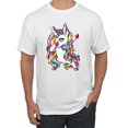 thumbnail image 1 of Wild Bobby, Awesome Dabbing Dab Rainbow Unicorn Fantasy, Streetwear, Men's Graphic Tees, White, Small, 1 of 3
