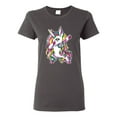 thumbnail image 1 of Wild Bobby, Awesome Dabbing Dab Rainbow Unicorn Fantasy, Streetwear, Womens Graphic Tees, Charcoal, Small, 1 of 3
