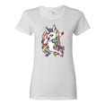 thumbnail image 1 of Wild Bobby, Awesome Dabbing Dab Rainbow Unicorn Fantasy, Streetwear, Womens Graphic Tees, White, Medium, 1 of 3