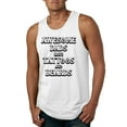 thumbnail image 1 of Wild Bobby, Awesome Dads Tattoos and Beards, Father's Day, Men Graphic Tank Top, White, Large, 1 of 3
