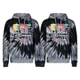 thumbnail image 1 of BFF She Thinks I'm Crazy I Know She's Crazy Matching Couples Tie Dye Hooded Sweatshirt, Spiral Black, I'm Crazy L-She's Crazy M, 1 of 2