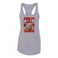 thumbnail image 1 of Wild Bobby Back To Back Champions Kansas Fan Mascot Sports Ladies Racerback Tank Top, Heather Grey, Small, 1 of 1