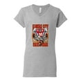 thumbnail image 1 of Wild Bobby Back To Back Champions Kansas Fan Mascot Sports Women Standard V-Neck Tee, Heather Grey, Large, 1 of 1