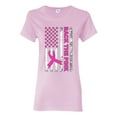 thumbnail image 1 of Wild Bobby Back the Pink American Flag Breast Cancer Awareness Women Graphic Tee, Light Pink, X-Large, 1 of 6