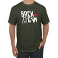 thumbnail image 1 of Wild Bobby, Back to The Gym Movie Logo Parody, Gym/Workout, Men Graphic Tee, Military Green, 3X-Large, 1 of 4