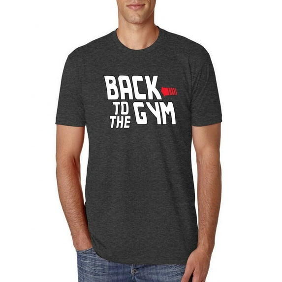 Wild Bobby, Back to The Gym Movie Logo Parody, Gym/Workout, Men Premium Tri Blend Tee, Vintage Black, Small