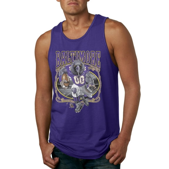 Wild Bobby, Baltimore Fan | BAL Fantasy Football ,Sports, Men Graphic Tank Top, Purple, Small