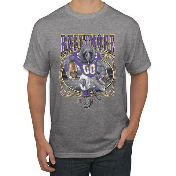 Wild Bobby, Baltimore Fan | BAL Fantasy Football ,Sports, Men Graphic Tee, Heather Grey, X-Large