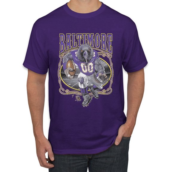 Wild Bobby, Baltimore Fan | BAL Fantasy Football ,Sports, Men Graphic Tee, Purple, 5X-Large