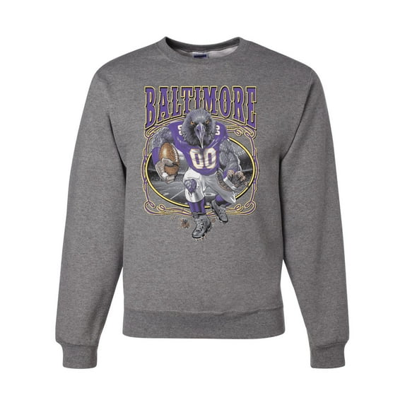 Wild Bobby, Baltimore Fan | BAL Fantasy Football ,Sports, Unisex Crewneck Graphic Sweatshirt, Heather Grey, Small