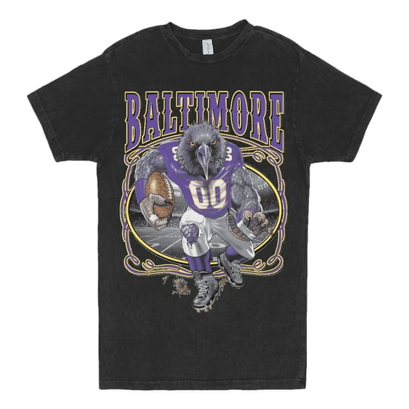 Wild Bobby, Baltimore Fan BAL Fantasy Football, Sports, Unisex Vintage Crewneck Tee, Vintage Black, Small
