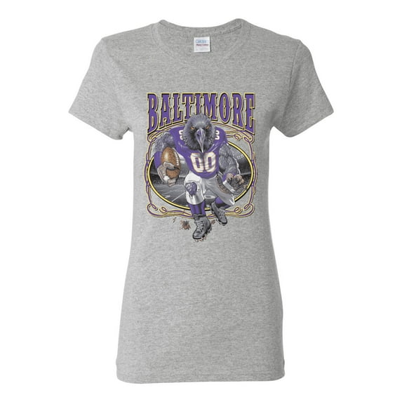 Wild Bobby, Baltimore Fan | BAL Fantasy Football ,Sports, Women Graphic Tee, Heather Grey, Small