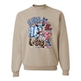 thumbnail image 1 of Wild Bobby Barn In The USA Red White and Blue Cows Pop Culture Unisex Crewneck Sweatshirt, Sandstone, XX-Large, 1 of 6