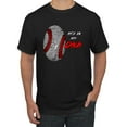 thumbnail image 1 of Wild Bobby, Baseball Fingerprint It's In My DNA, Sports, Men Graphic Tee, Black, Small, 1 of 5