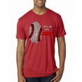 thumbnail image 1 of Wild Bobby, Baseball Fingerprint It's In My DNA, Sports, Men Premium Tri Blend Tee, Vintage Red, Medium, 1 of 5