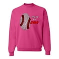 thumbnail image 1 of Wild Bobby, Baseball Fingerprint It's In My DNA, Sports, Unisex Crewneck Graphic Sweatshirt, Fuschia, 3X-Large, 1 of 5