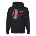 thumbnail image 1 of Wild Bobby, Baseball Fingerprint It's In My DNA, Sports, Unisex Graphic Hoodie Sweatshirt, Black, Small, 1 of 5