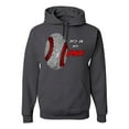 thumbnail image 1 of Wild Bobby, Baseball Fingerprint It's In My DNA, Sports, Unisex Graphic Hoodie Sweatshirt, Charcoal, Large, 1 of 5