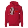 thumbnail image 1 of Wild Bobby, Baseball Fingerprint It's In My DNA, Sports, Unisex Graphic Hoodie Sweatshirt, Red, Large, 1 of 5