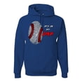 thumbnail image 1 of Wild Bobby, Baseball Fingerprint It's In My DNA, Sports, Unisex Graphic Hoodie Sweatshirt, Royal, XX-Large, 1 of 5