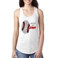 thumbnail image 1 of Wild Bobby, Baseball Fingerprint It's In My DNA, Sports, Women Racerback Tank Top, White, Large, 1 of 5