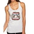 thumbnail image 1 of Wild Bobby, Baseball Mom Jaguar Print Sports Tri-Blend Racerback Tank Top, Heather White, Medium, 1 of 5