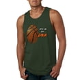 thumbnail image 1 of Wild Bobby, Basketball Fingerprint It's In My DNA, Sports, Men Graphic Tank Top, Forest Green, 3X-Large, 1 of 5