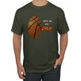 thumbnail image 1 of Wild Bobby, Basketball Fingerprint It's In My DNA, Sports, Men Graphic Tee, Military Green, XX-Large, 1 of 5