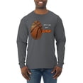 thumbnail image 1 of Wild Bobby, Basketball Fingerprint It's In My DNA, Sports, Men Long Sleeve Shirt, Charcoal, Medium, 1 of 5