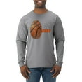 thumbnail image 1 of Wild Bobby, Basketball Fingerprint It's In My DNA, Sports, Men Long Sleeve Shirt, Heather Grey, Large, 1 of 5