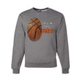 thumbnail image 1 of Wild Bobby, Basketball Fingerprint It's In My DNA, Sports, Unisex Crewneck Graphic Sweatshirt, Heather Grey, X-Large, 1 of 5