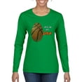 thumbnail image 1 of Wild Bobby, Basketball Fingerprint It's In My DNA, Sports, Women Graphic Long Sleeve Tee, Kelly, Large, 1 of 5