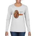 thumbnail image 1 of Wild Bobby, Basketball Fingerprint It's In My DNA, Sports, Women Graphic Long Sleeve Tee, White, X-Large, 1 of 5