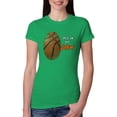 thumbnail image 1 of Wild Bobby, Basketball Fingerprint It's In My DNA, Sports, Women Slim Fit Junior Tee, Kelly, Small, 1 of 5