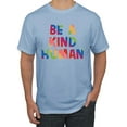 thumbnail image 1 of Wild Bobby, Be A Kind Human Positive Inspirational Slogan Inspirational/Christian Men Graphic Tee, Light Blue, XX-Large, 1 of 6