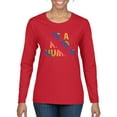 thumbnail image 1 of Wild Bobby, Be A Kind Human Positive Inspirational Slogan Inspirational/Christian Women Graphic Long Sleeve Tee, Red, XX-Large, 1 of 6