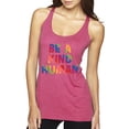 thumbnail image 1 of Wild Bobby Be A Kind Human Positive Inspirational Slogan Inspirational/Christian Women Tri-Blend Racerback Tank Top, Vintage Pink, X-Large, 1 of 6