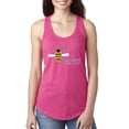 thumbnail image 1 of Be Fearless Buzzing Bee Pop Culture Ladies Racerback Tank Top, Raspberry, Small, 1 of 3