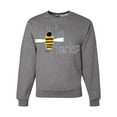 thumbnail image 1 of Wild Bobby, Be Fearless Buzzing Bee Pop Culture Unisex Crewneck Graphic Sweatshirt, Heather Grey, Large, 1 of 3