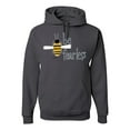 thumbnail image 1 of Wild Bobby, Be Fearless Buzzing Bee Pop Culture Unisex Graphic Hoodie Sweatshirt, Charcoal, Small, 1 of 3