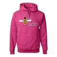 thumbnail image 1 of Wild Bobby, Be Fearless Buzzing Bee Pop Culture Unisex Graphic Hoodie Sweatshirt, Fuschia, X-Large, 1 of 3