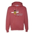 thumbnail image 1 of Wild Bobby, Be Fearless Buzzing Bee Pop Culture Unisex Graphic Hoodie Sweatshirt, Vintage Heather Red, Small, 1 of 3