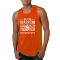 thumbnail image 1 of Wild Bobby Be The Warrior God Called You To Be Inspirational/Christian Men Graphic Tank Top, Orange, Medium, 1 of 5