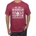 thumbnail image 1 of Wild Bobby Be The Warrior God Called You To Be Inspirational/Christian Men Graphic Tee, Vintage Heather Red, Large, 1 of 5