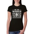 thumbnail image 1 of Wild Bobby Be The Warrior God Called You To Be Inspirational/Christian Women Slim Fit Junior Tee, Black, Small, 1 of 5