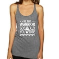 thumbnail image 1 of Wild Bobby Be The Warrior God Called You To Be Inspirational/Christian Women Tri-Blend Racerback Tank Top, Premium Heather, X-Large, 1 of 5