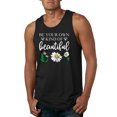thumbnail image 1 of Wild Bobby, Be Your Own Kind of Beautiful Inspirational, Pop Culture, Men Graphic Tank Top, Black, Small, 1 of 3