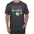 thumbnail image 1 of Wild Bobby, Be Your Own Kind of Beautiful Inspirational, Pop Culture, Men Graphic Tee, Charcoal, 5XL, 1 of 3