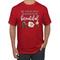 thumbnail image 1 of Wild Bobby, Be Your Own Kind of Beautiful Inspirational, Pop Culture, Men Graphic Tee, Red, 3XL, 1 of 3